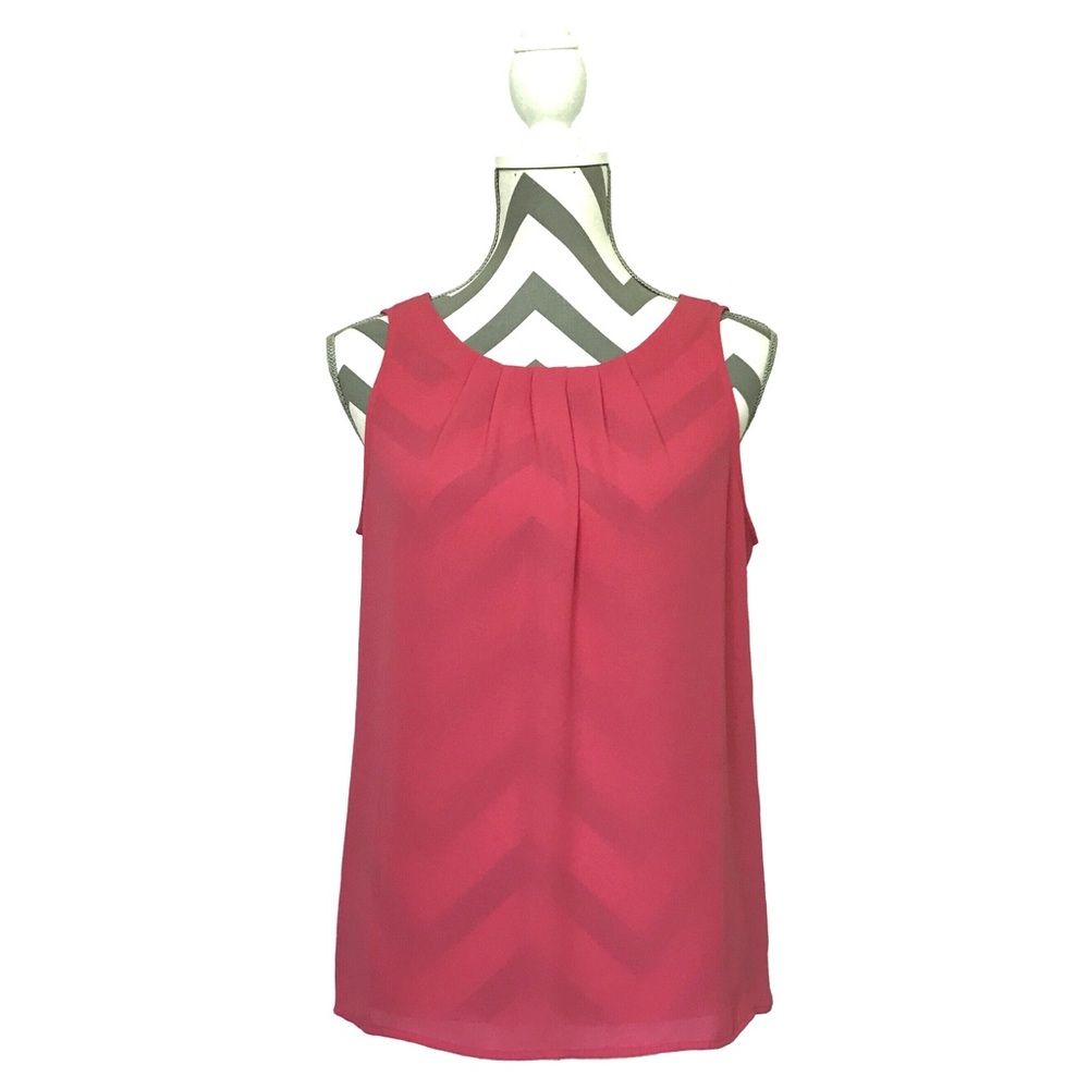 Loft-Sleeveless Blouse-pleats at neck--EUC-Sz MP